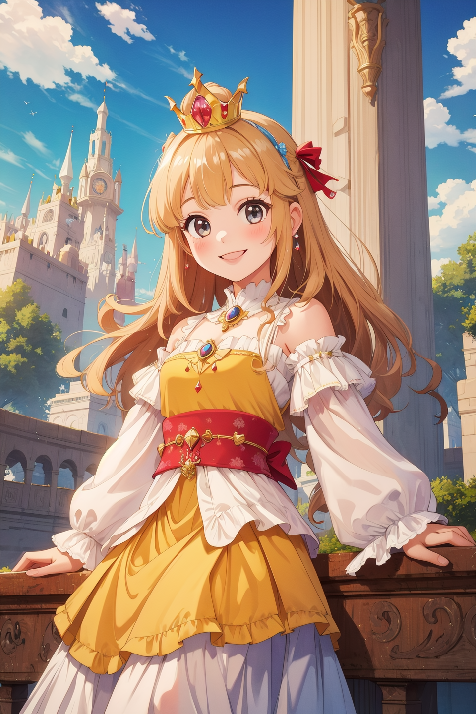 masterpiece,best quality,1girl,smile,princess, palace, grand